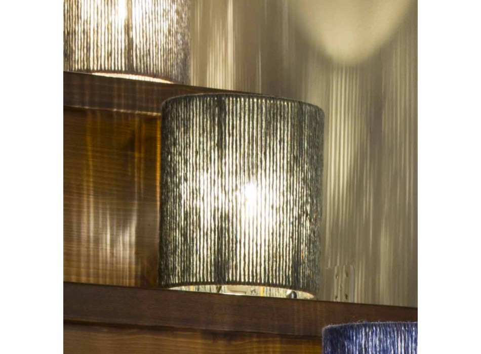 Golvlampa i mässing och färgad ull tillverkad i Italien Evita Viadurini