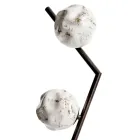 Golvlampa i mörk mässing och stenglas Tillverkad i Italien - Bottega Viadurini