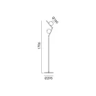 Golvlampa i mörk mässing och stenglas Tillverkad i Italien - Bottega Viadurini