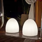 Golvlampa i vit plast med LED, Solar eller E27 Design - Massostar Viadurini