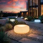 Alabaster Polyeten Utomhus Golvlampa Tillverkad i Italien - Disco Viadurini