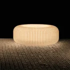 Alabaster Polyeten Utomhus Golvlampa Tillverkad i Italien - Disco Viadurini