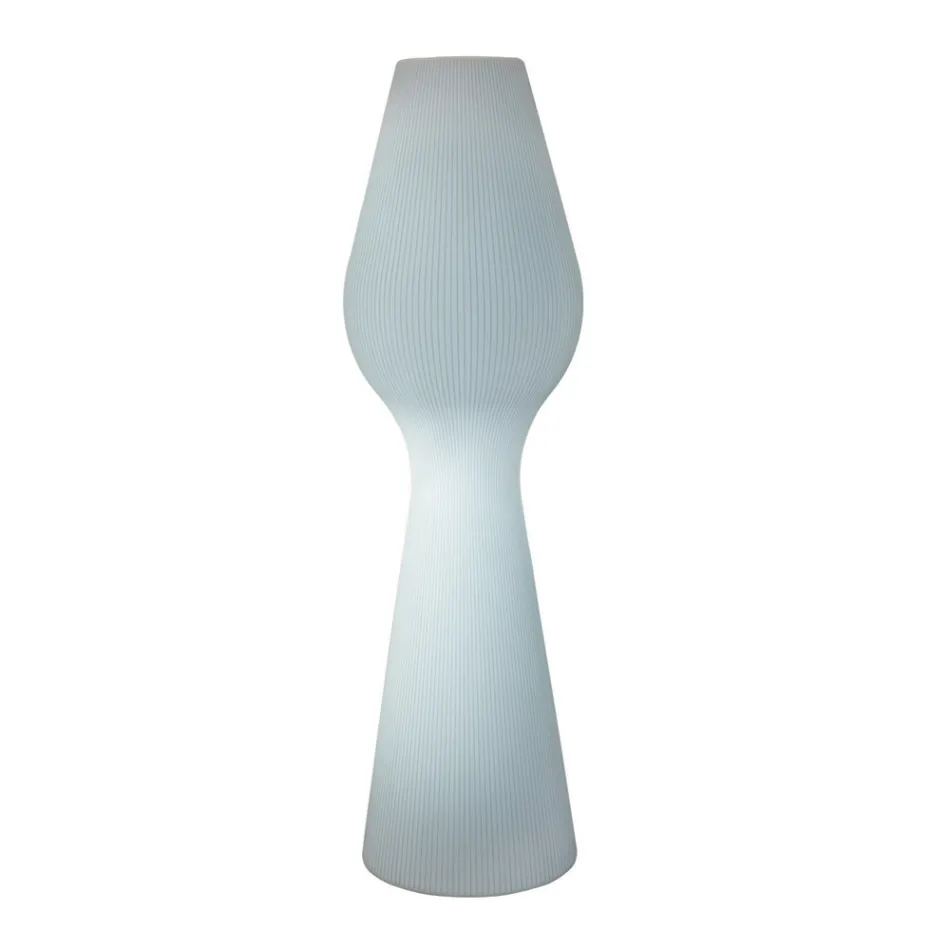 Golvlampa i vit polyeten med LED Made in Italy - Reyes Viadurini