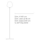 Golvlampa i hölje eller transparent glas Tillverkad i Italien - Elisia Viadurini