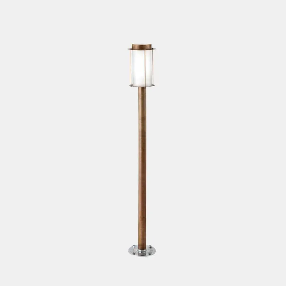 Golvlampa Utomhus High Street lampa i mässing och glas - Loggia av Il Fanale Viadurini