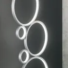 Modern LED-golvlampa i guld- eller silvermålad metall - Punto Viadurini