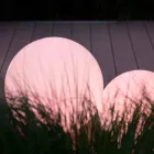 Mångfärgad Led-golvlampa i vit plast, rund design - Globostar Viadurini