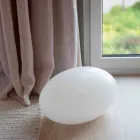 Led-, sol- eller E27 golvlampa i färgad modern oval design - Uovostar Viadurini