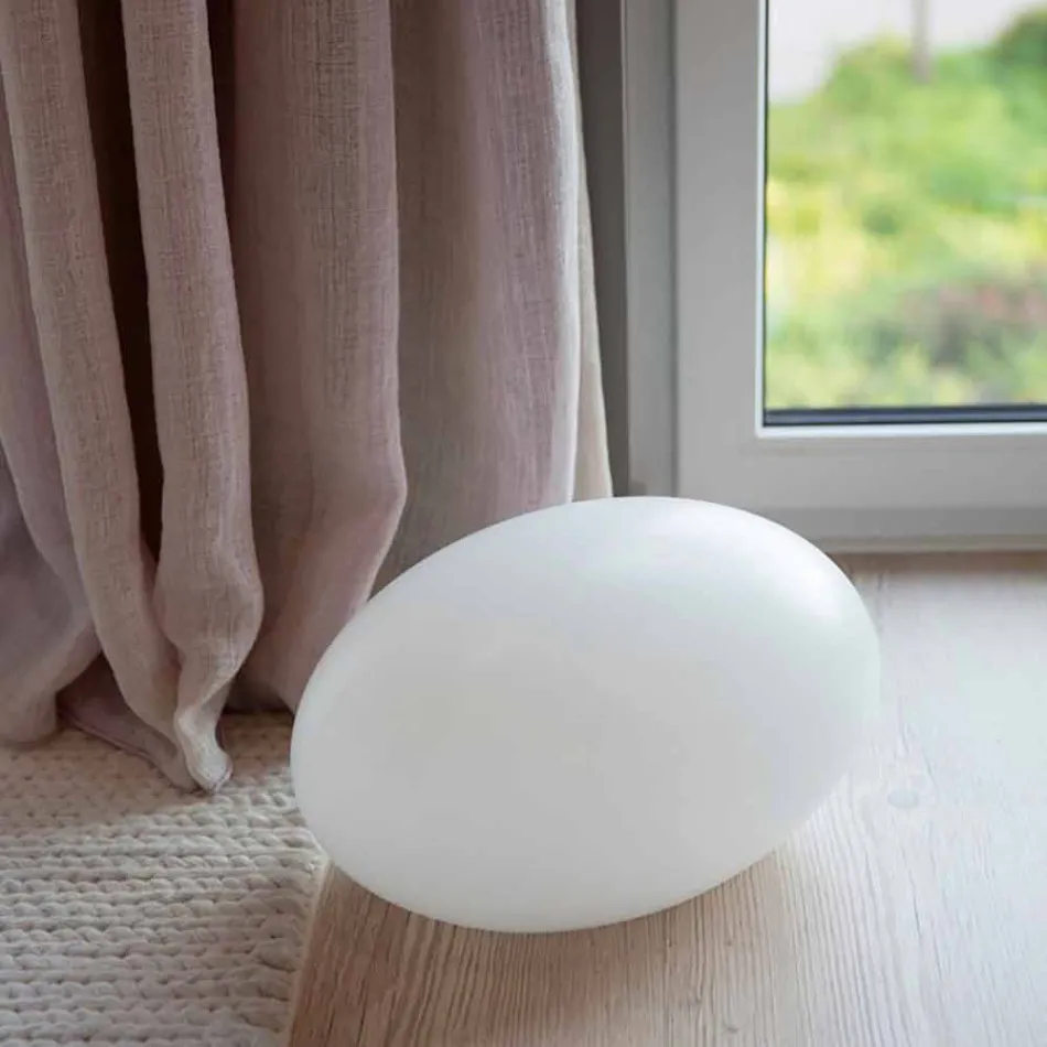 Led-, sol- eller E27 golvlampa i färgad modern oval design - Uovostar Viadurini