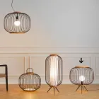 Lampa Modern design slipat stål Ø48xh.52 cm Leira Viadurini