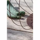 Golv- eller stödlampa i vit eller brons metalltråd - lykta Viadurini