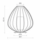 Golv- eller stödlampa i vit eller brons metalltråd - lykta Viadurini