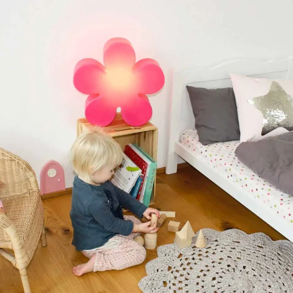 Golv- eller bordslampa Modern design med färgad blomma - Fiorestar Viadurini