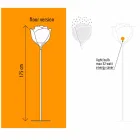 Plastblomma design utomhus golvlampa - Baby Love från Myyour Viadurini