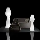 Reyes utomhusgolvlampa i polyeten med LED-ljus Tillverkad i Italien Viadurini