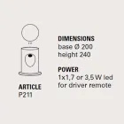 U-båtfärgad terrakotta utomhus golvlampa - Toscot Viadurini