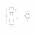 Inomhus golvlampa Slide Pivot ljus vit gjord i Italien Viadurini