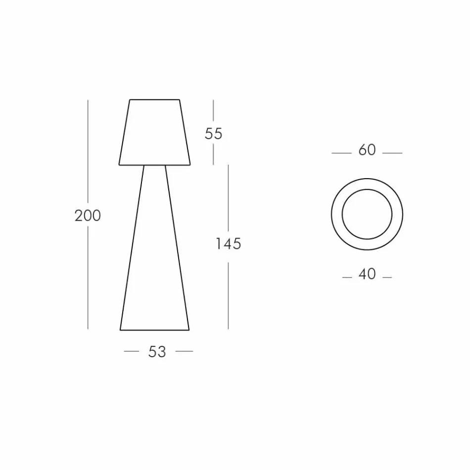 Inomhus golvlampa Slide Pivot ljus vit gjord i Italien Viadurini