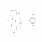 Inomhus golvlampa Slide Pivot ljus vit gjord i Italien Viadurini