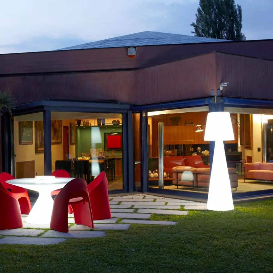 Inomhus golvlampa Slide Pivot ljus vit gjord i Italien Viadurini