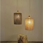 Golv- / fjädringslampa i trä och sandfärg Boisull Viadurini