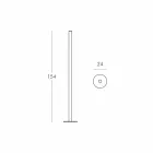 Slide Flux tunn golvlampa i metakrylat producerad i Italien Viadurini