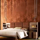 Grilli Snake tillverkad i Italien läder och metall design lampa Viadurini