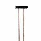 Grilli Snake tillverkad i Italien läder och metall design lampa Viadurini