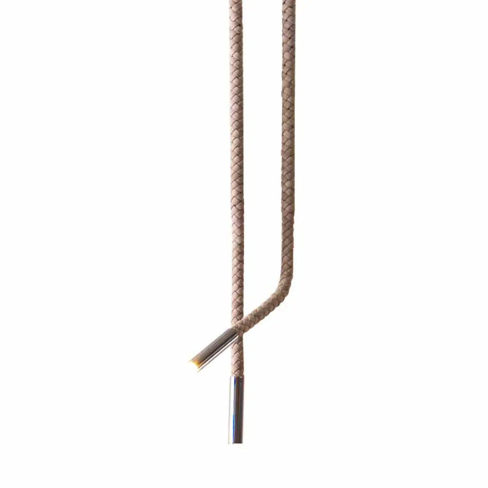 Grilli Snake tillverkad i Italien läder och metall design lampa Viadurini