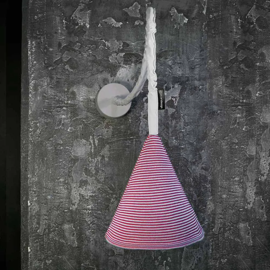 Designer vägglampa In-es.artdesign Jazz En Stripe-färgad ull Viadurini