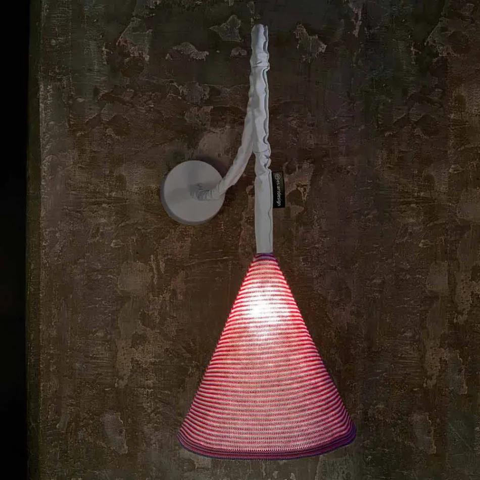 Designer vägglampa In-es.artdesign Jazz En Stripe-färgad ull Viadurini