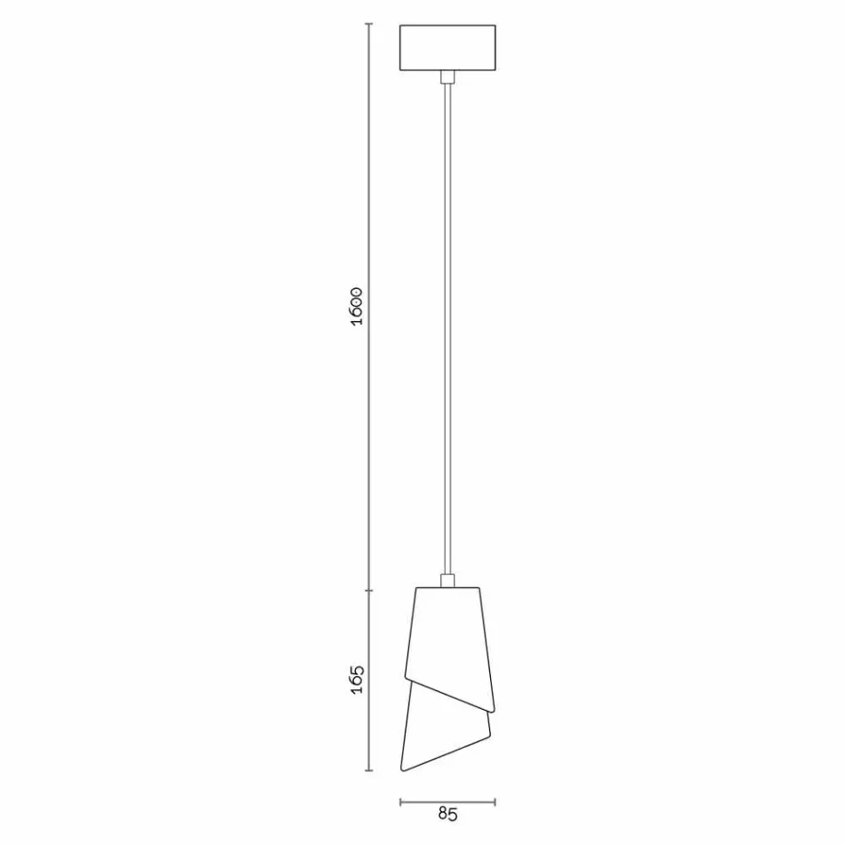 Designfjädringslampa i keramik tillverkad i Italien Asien Viadurini