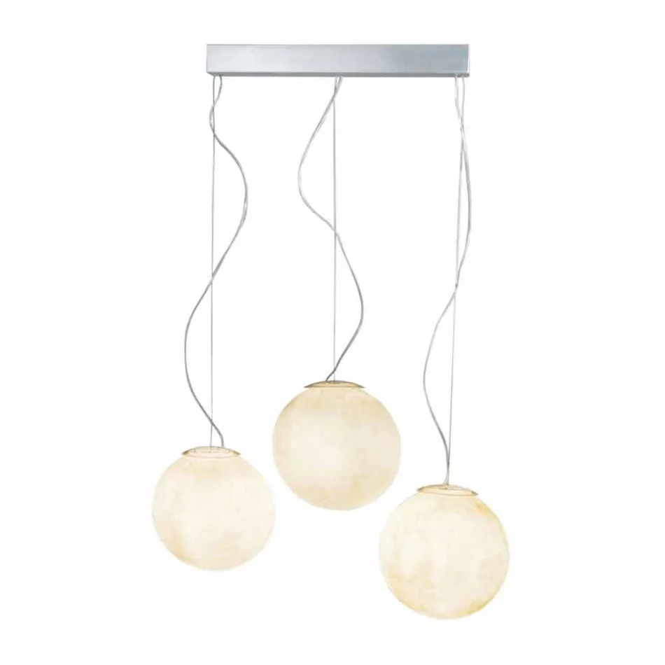 Suspension design lampa In-es.artdesign Tre Lune i nebulit Viadurini