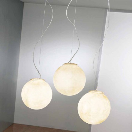 Suspension design lampa In-es.artdesign Tre Lune i nebulit Viadurini
