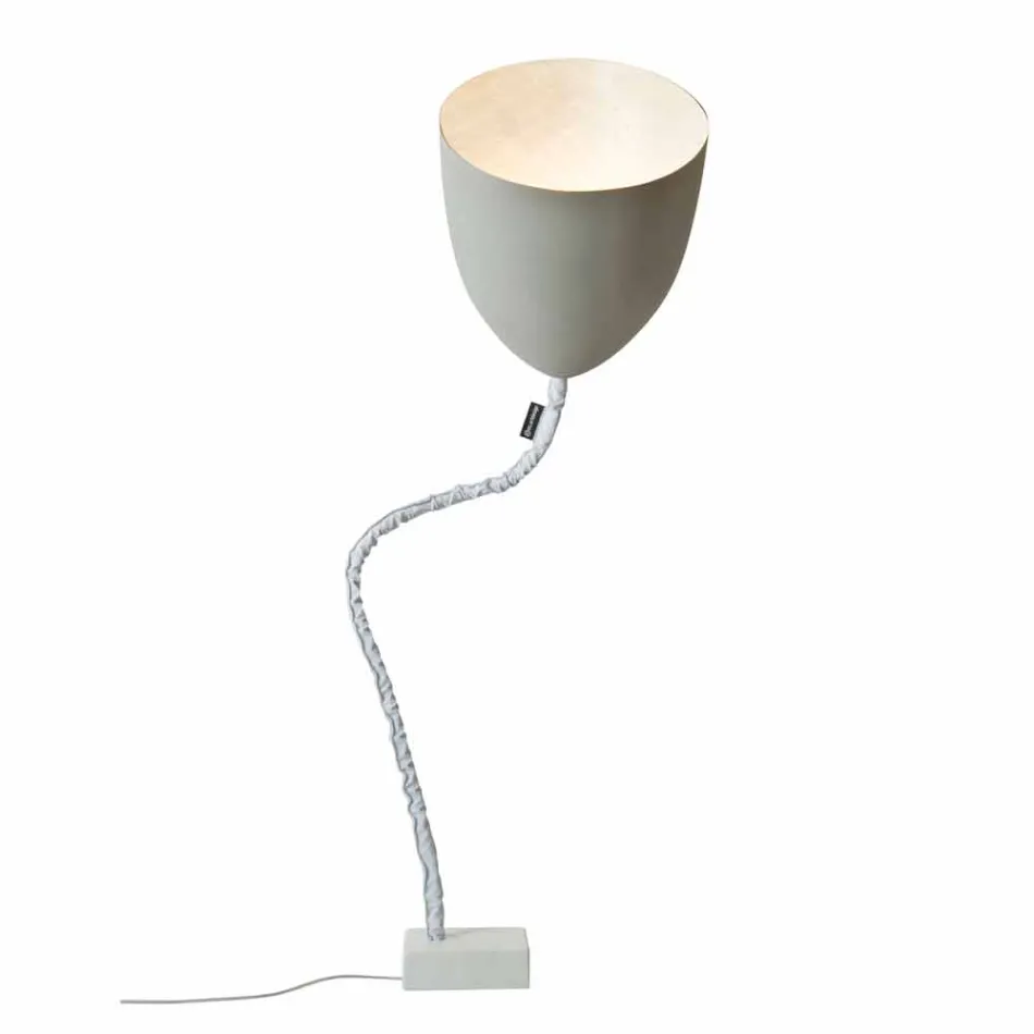 Design golvlampa In-es.artdesign Blomma Målad betong Viadurini