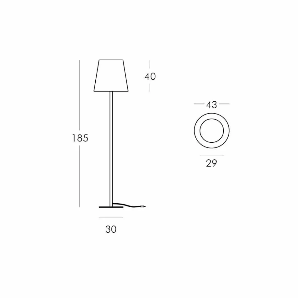 Golvlampa design Ali Baba Steel Slide metal tillverkad i Italien Viadurini