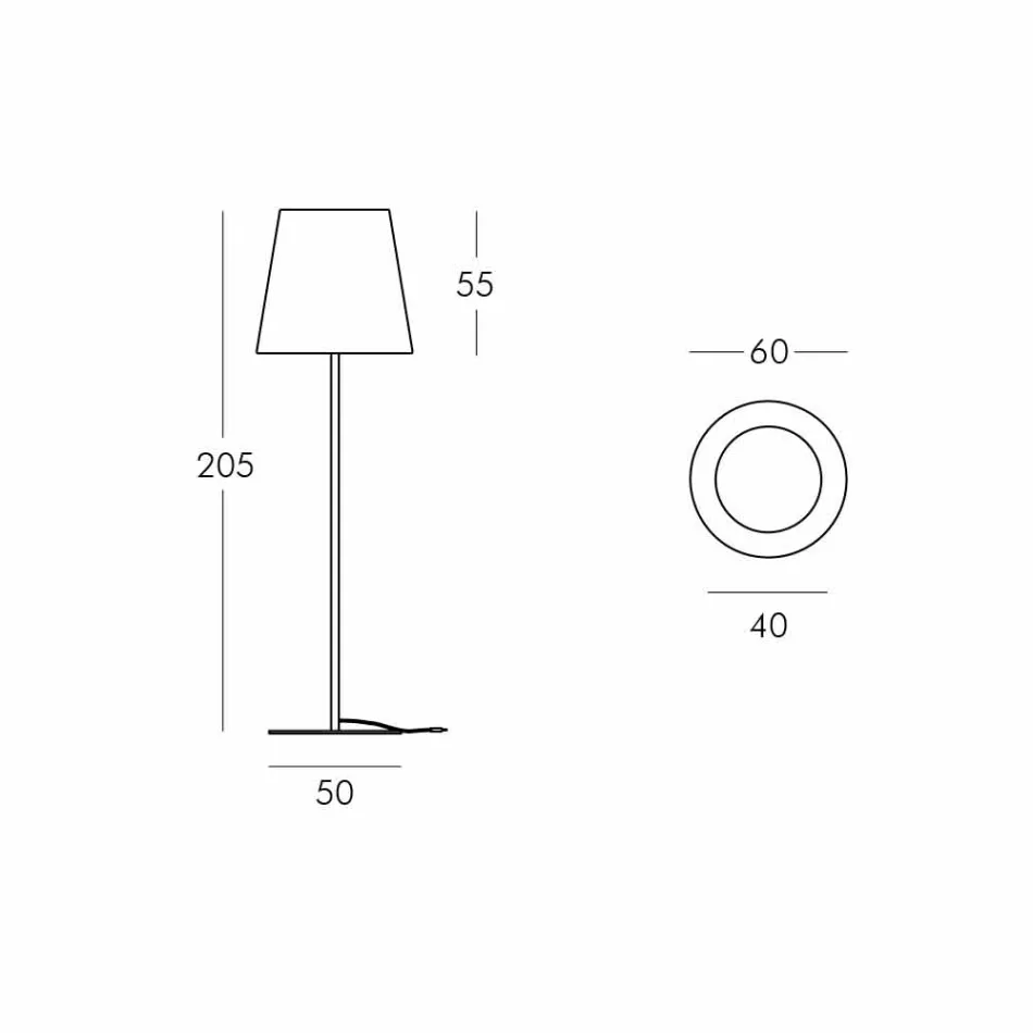 Golvlampa design Ali Baba Steel Slide metal tillverkad i Italien Viadurini