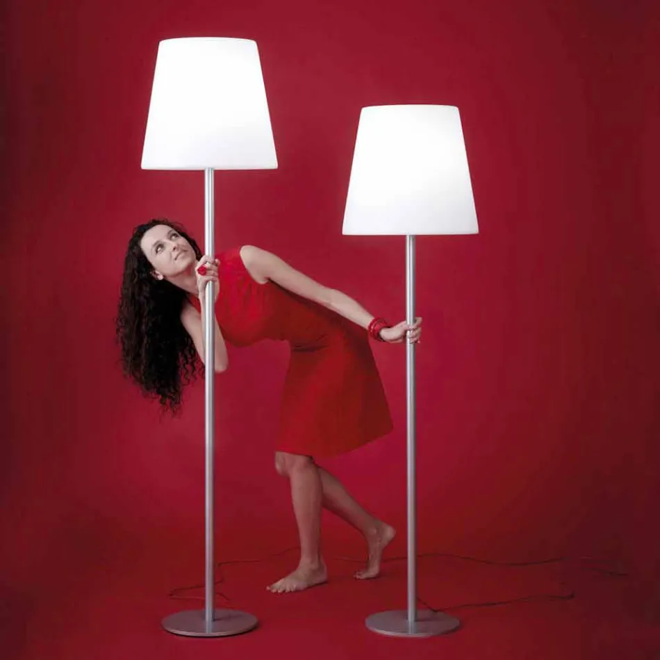 Golvlampa design Ali Baba Steel Slide metal tillverkad i Italien Viadurini