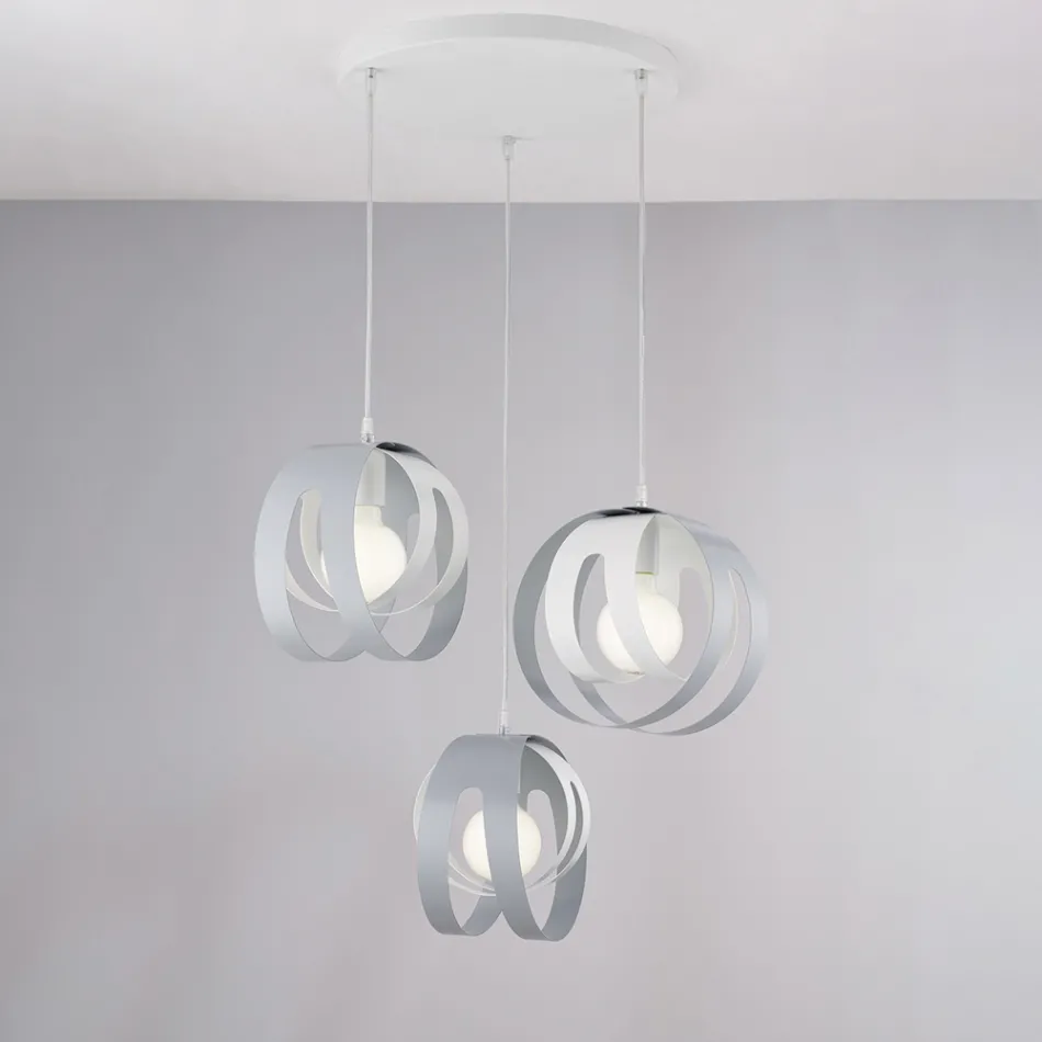 Aries - En italiensktillverkad designerlampa i glas och metall för elegant inredning - Aries Viadurini