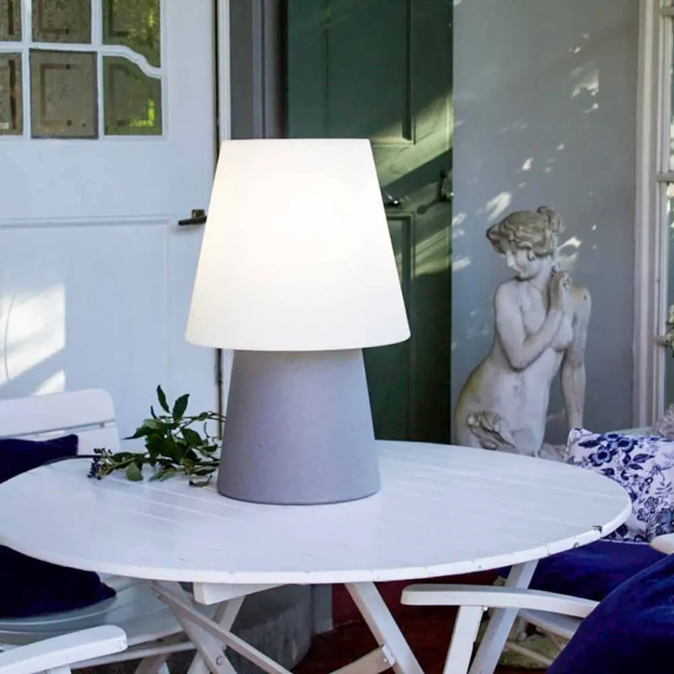 Modern designlampa för inomhus eller utomhus i färgad plast - Fungostar Viadurini