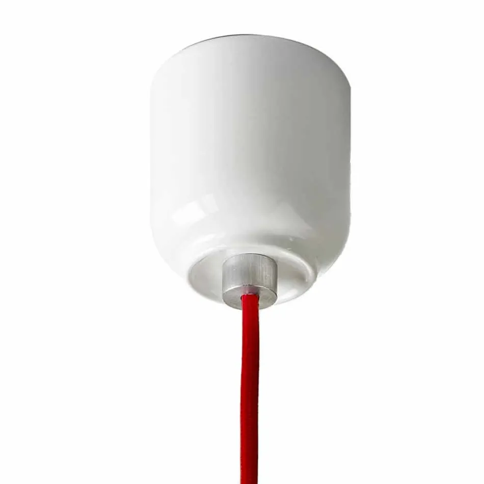 Suspenderad designlampa i keramik och aluminium tillverkad i Italien Asien Viadurini