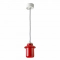 Design lampa suspenderad i röd keramik gjord i Italien Asien