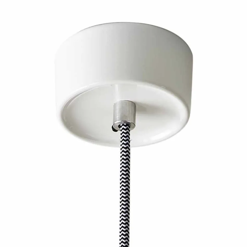 Design lampa suspenderad i röd keramik gjord i Italien Asien Viadurini