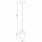 Design lampa suspenderad i röd keramik gjord i Italien Asien Viadurini