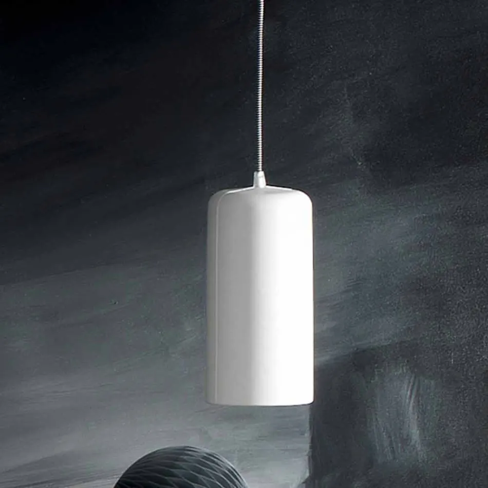 Suspenderad designlampa In-es.artdesign Stearinljus 1 i färgad lapren Viadurini