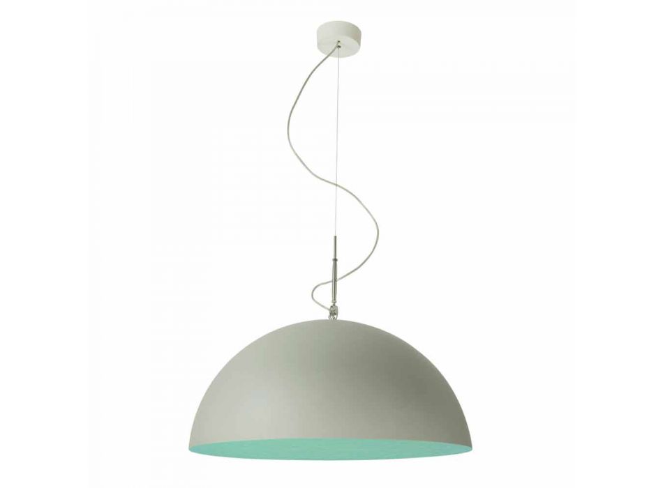 Suspenderad designlampa In-es.artdesign Halvmåne Cementfärg Viadurini