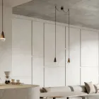 Dubbel taklampa i järn och glas Tillverkad i Italien - Molnigt Viadurini