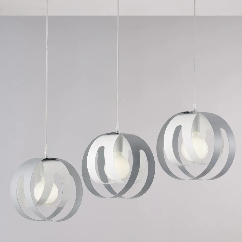 Elegant lampa i glas och metall tillverkad i Italien för raffinerade interiörer - Aries Viadurini