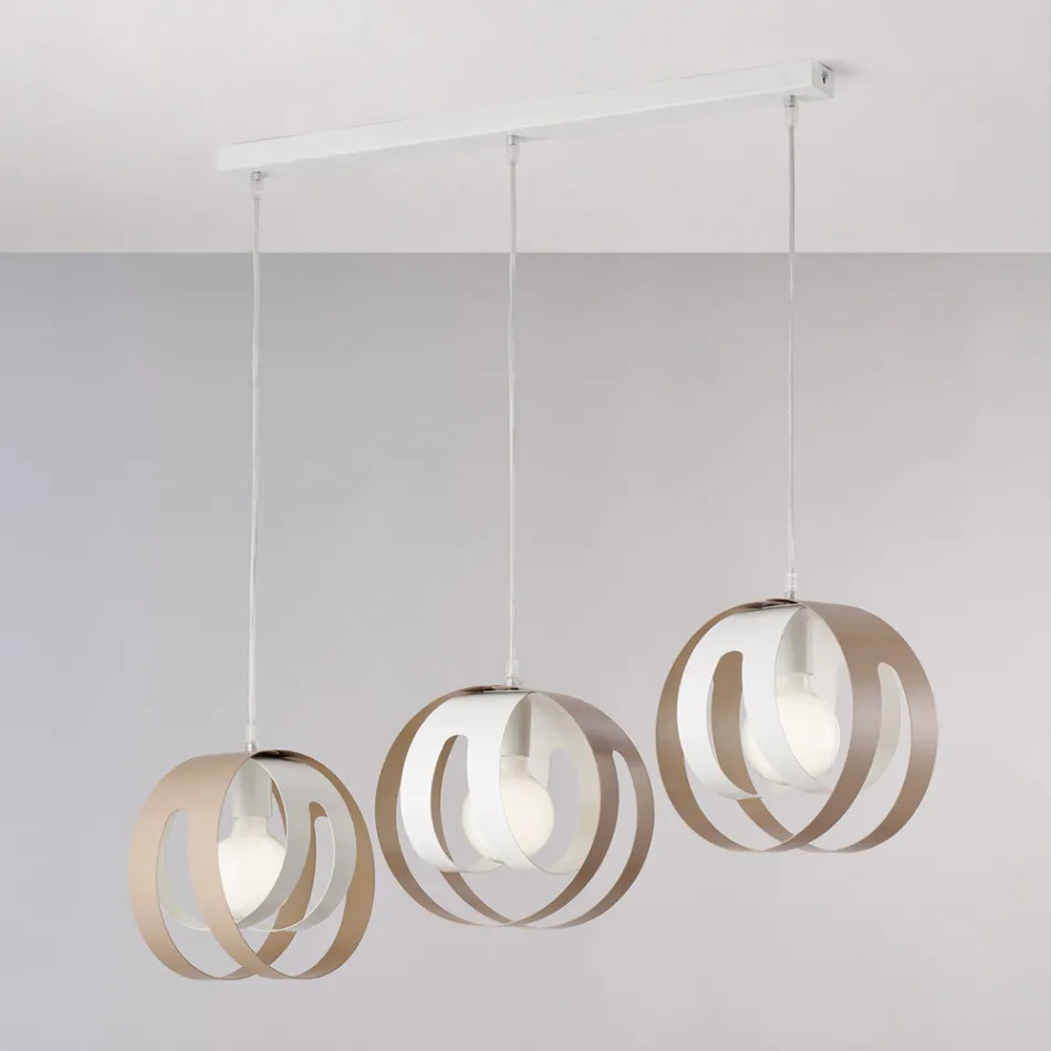 Elegant lampa i glas och metall tillverkad i Italien för raffinerade interiörer - Aries Viadurini