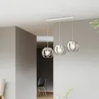 Elegant lampa i glas och metall tillverkad i Italien för raffinerade interiörer - Aries Viadurini